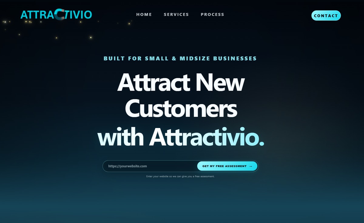 Attractivio website preview